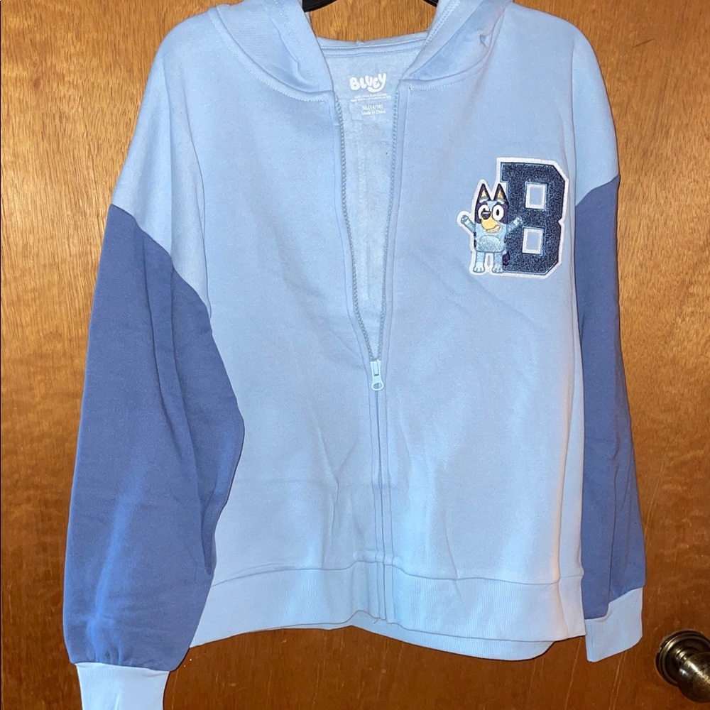 Bluey Kids Hoodie - Light Blue and Navy XL